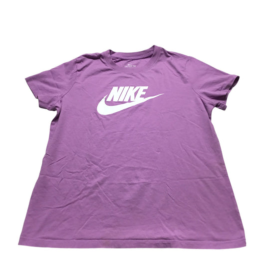 Athletic Top Short Sleeve By Nike Apparel In Purple, Size: L