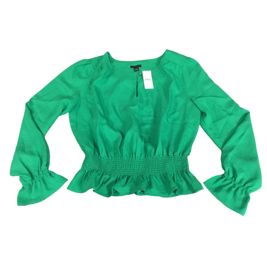 Top Long Sleeve By Ann Taylor In Green, Size: S