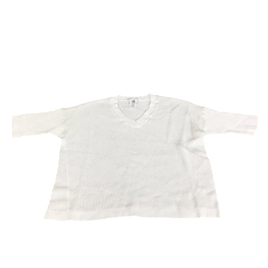 Sweater Short Sleeve By Cabi In White, Size: Xs