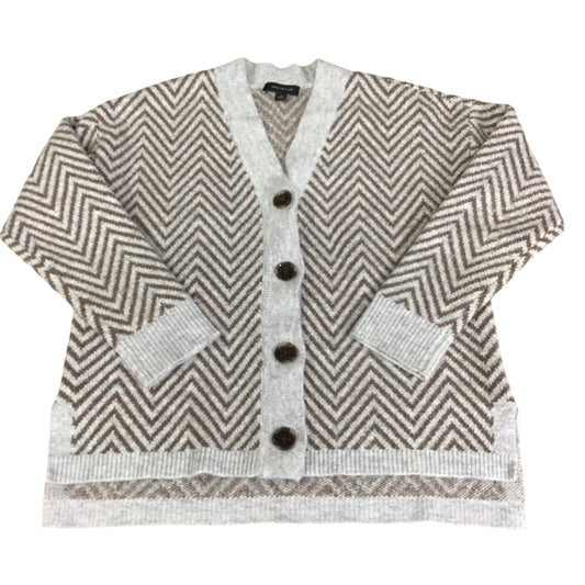 Sweater Cardigan By Ann Taylor In Striped Pattern, Size: S