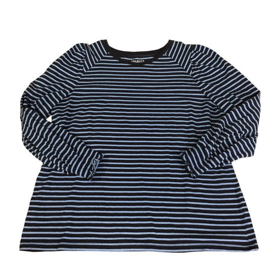 Top Long Sleeve By Talbots In Striped Pattern, Size: 1x