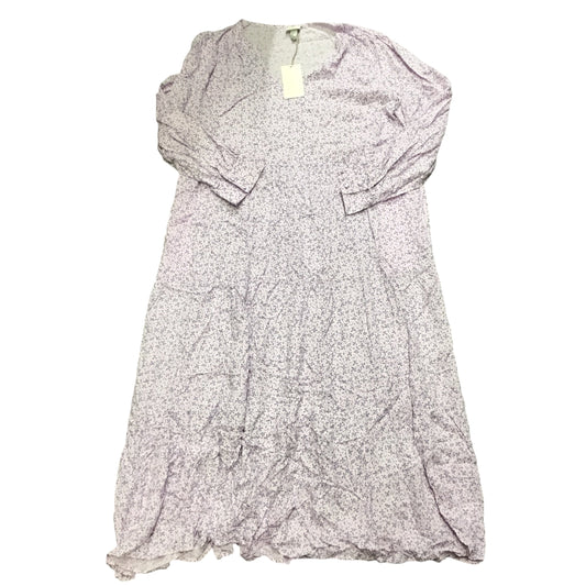 Dress Casual Midi By A New Day In Purple, Size: L