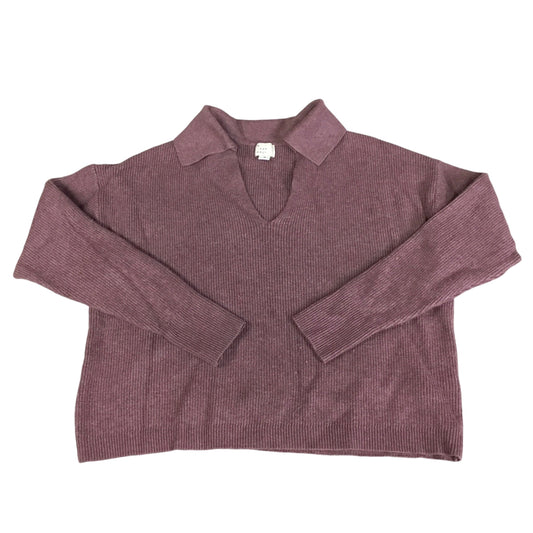 Top Long Sleeve By A New Day In Purple, Size: M