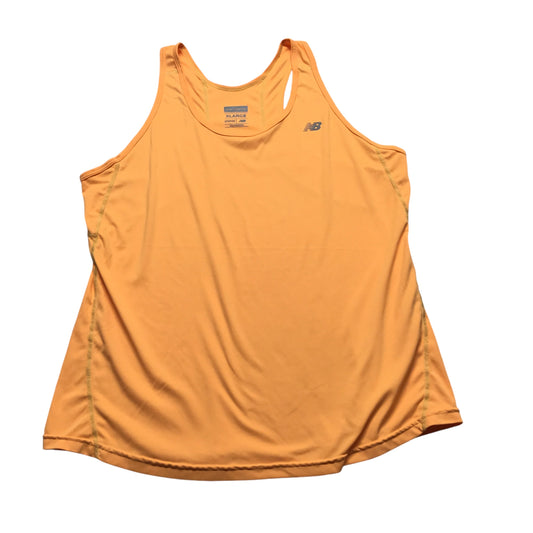 Athletic Tank Top By New Balance In Orange, Size: Xl