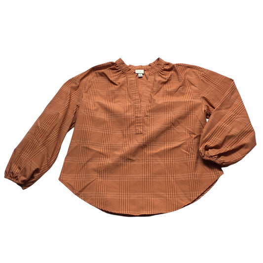 Top Long Sleeve By A New Day In Orange, Size: M