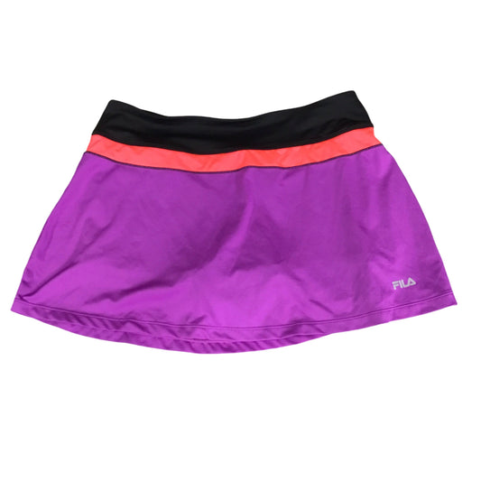 Athletic Skort By Fila In Purple, Size: L