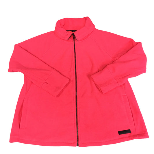 Jacket Fleece By Calvin Klein In Pink, Size: 1x