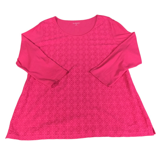 Top Long Sleeve By Kim Rogers In Pink, Size: Xl