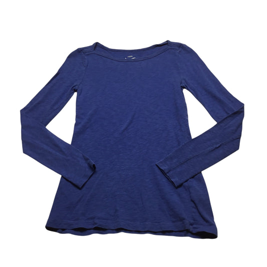 Top Long Sleeve Basic By J. Crew In Blue, Size: Xs