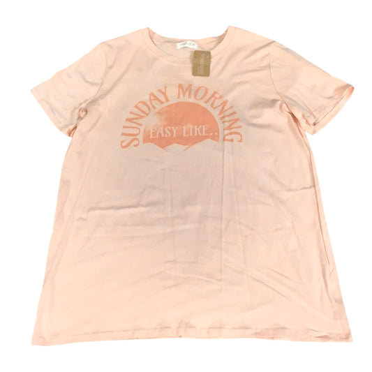 Top Short Sleeve Basic By Vestique In Pink, Size: L