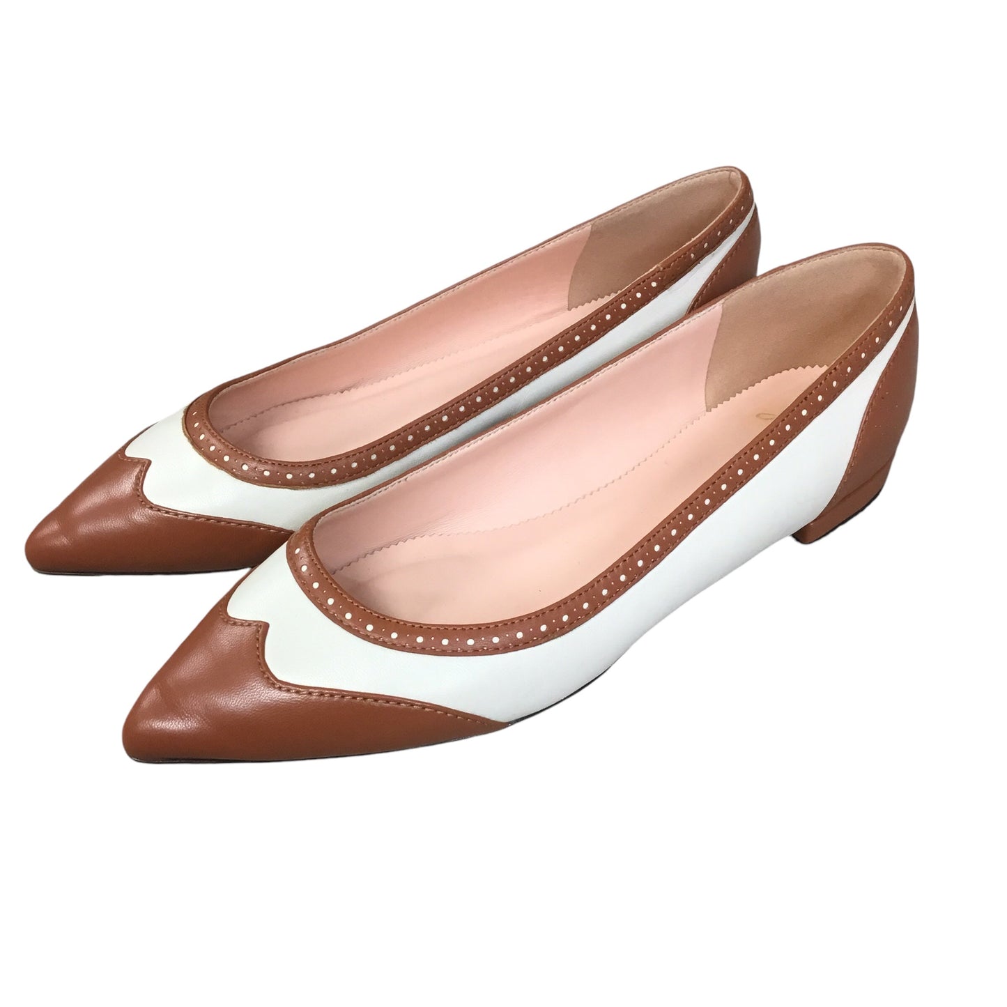 Shoes Flats By J. Crew In Tan & White, Size: 10