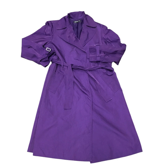 Coat Trench Coat By Jones New York In Purple, Size: Xl