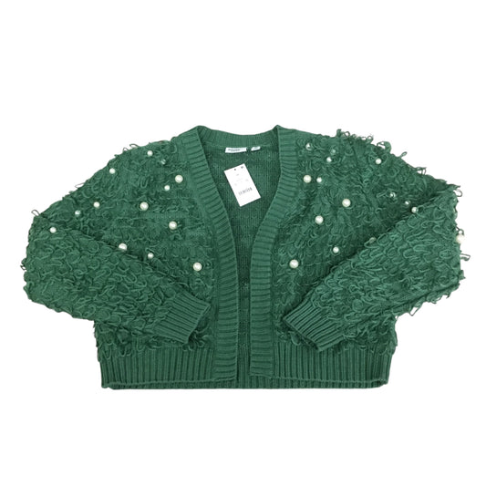 Sweater Cardigan By Mighty Fine In Green, Size: Xs