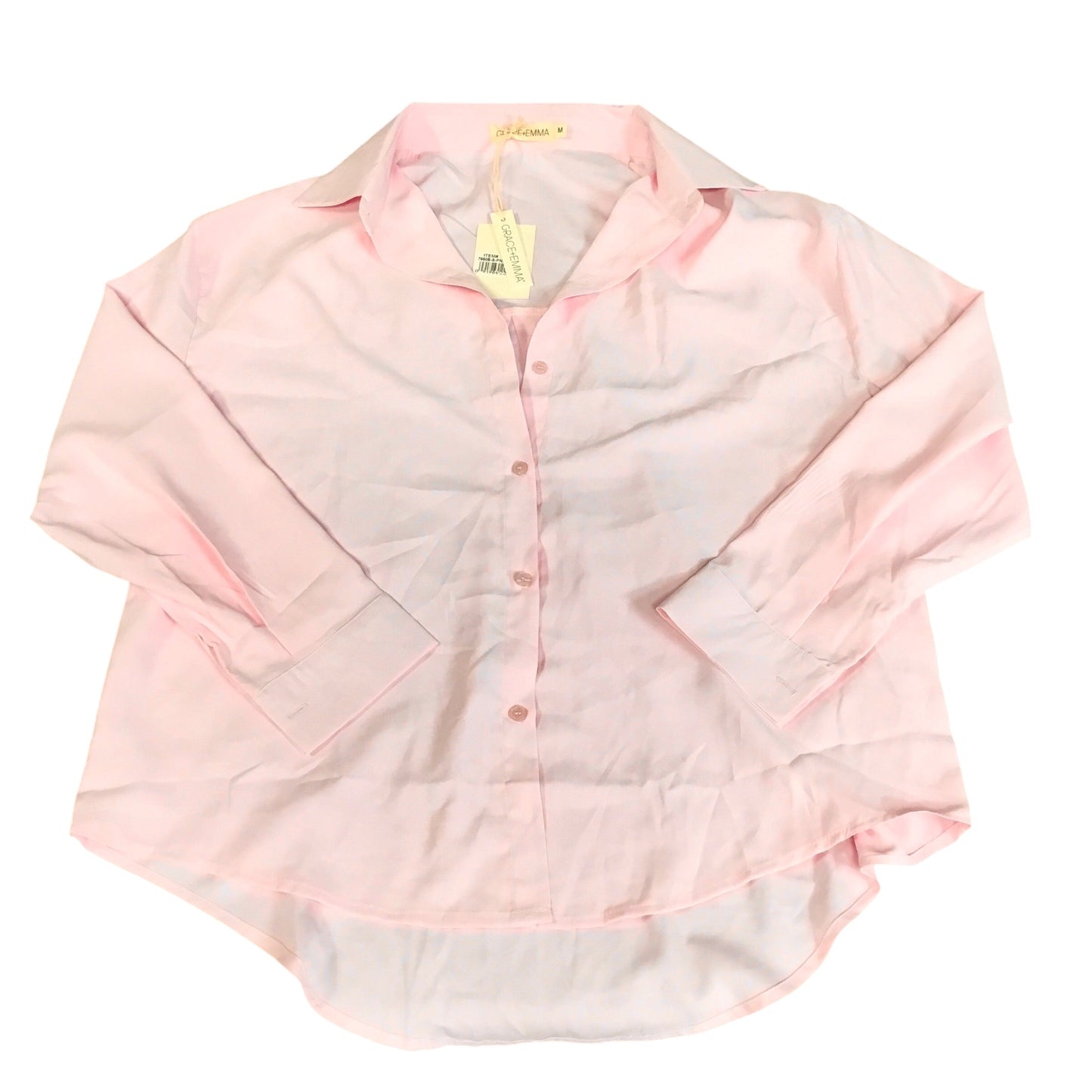 Top Long Sleeve By Clothes Mentor In Pink, Size: M