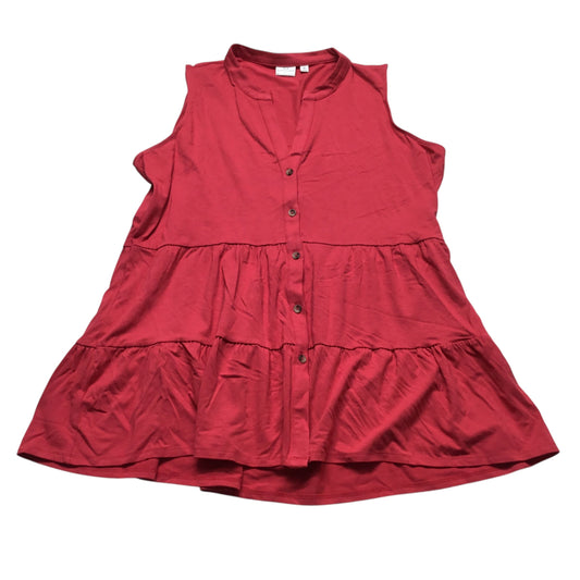 Top Sleeveless By New Directions In Red, Size: Xl