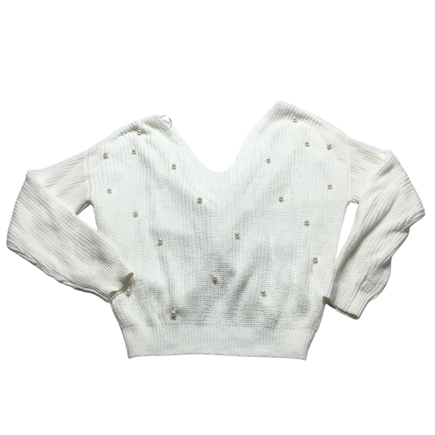 Sweater By Jessica Simpson In White, Size: L