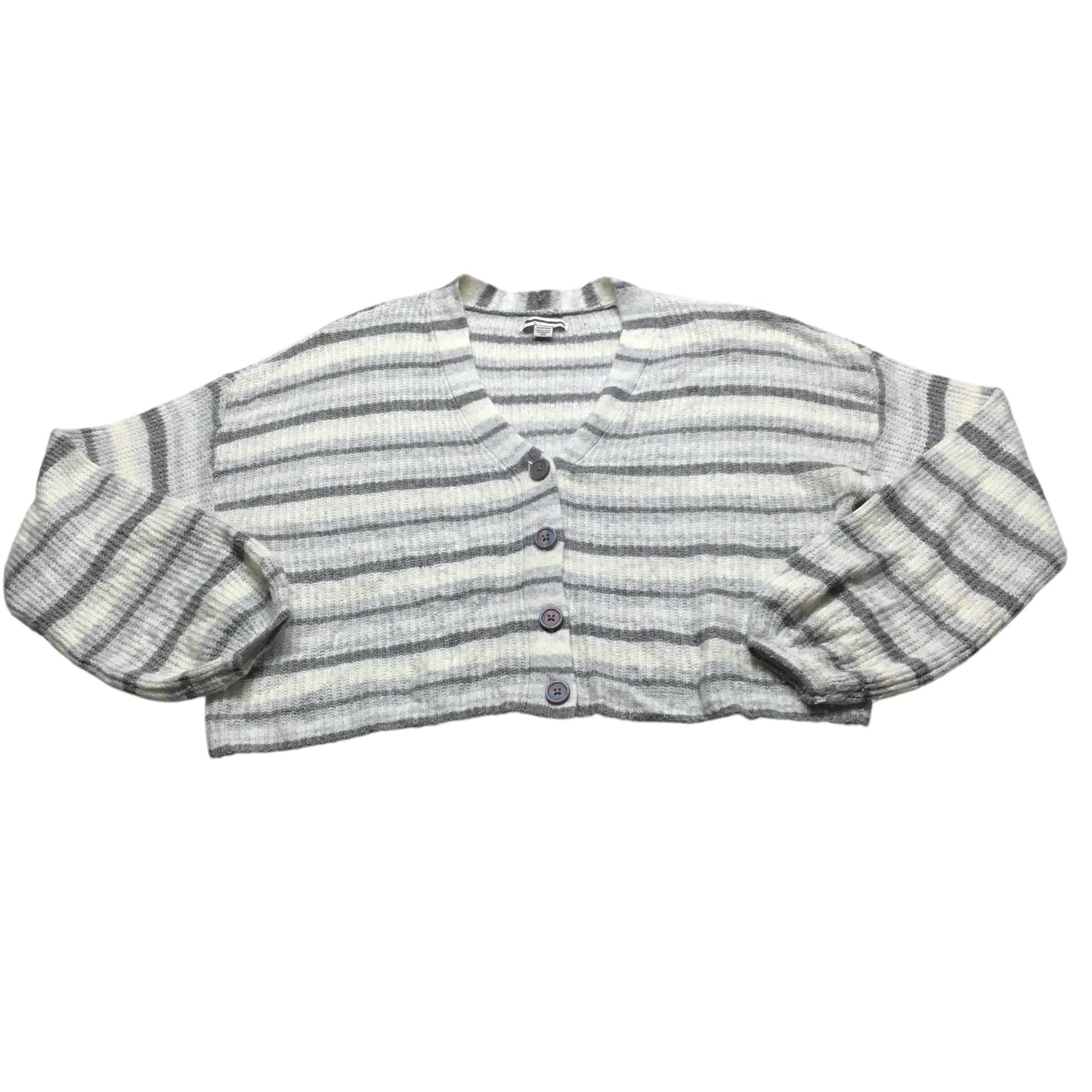 Sweater Cardigan By American Eagle In Grey, Size: Xs