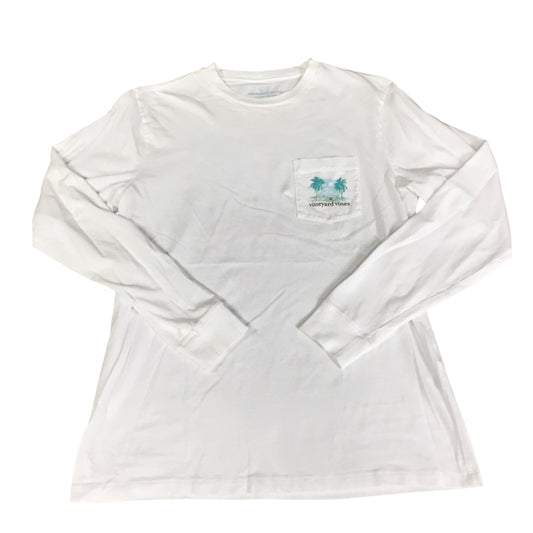 Top Long Sleeve By Vineyard Vines In White, Size: S