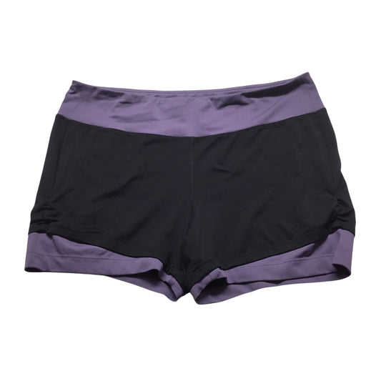 Athletic Shorts By Tek Gear In Black & Purple, Size: L