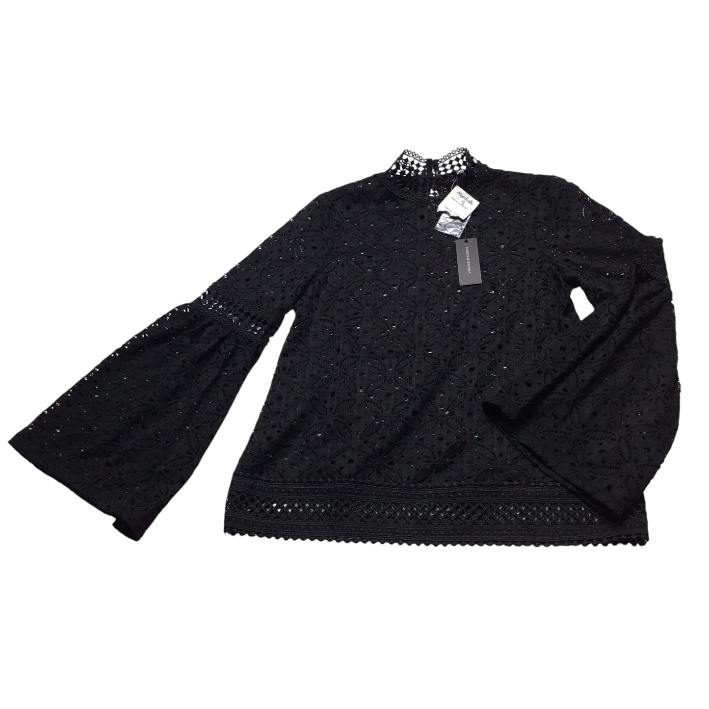 Top Long Sleeve By Cable And Gauge In Black, Size: M