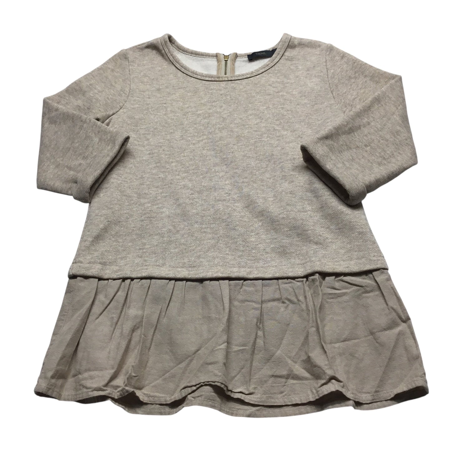 Top Long Sleeve By Thml In Tan, Size: S