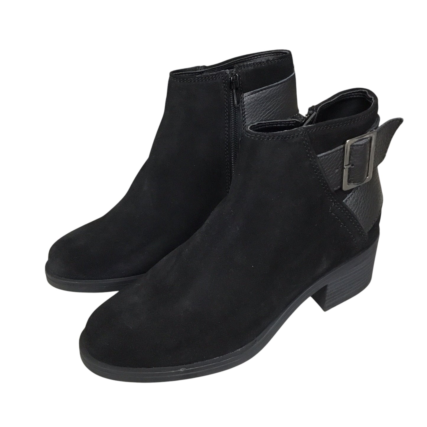 Boots Ankle Heels By Clarks In Black, Size: 7.5