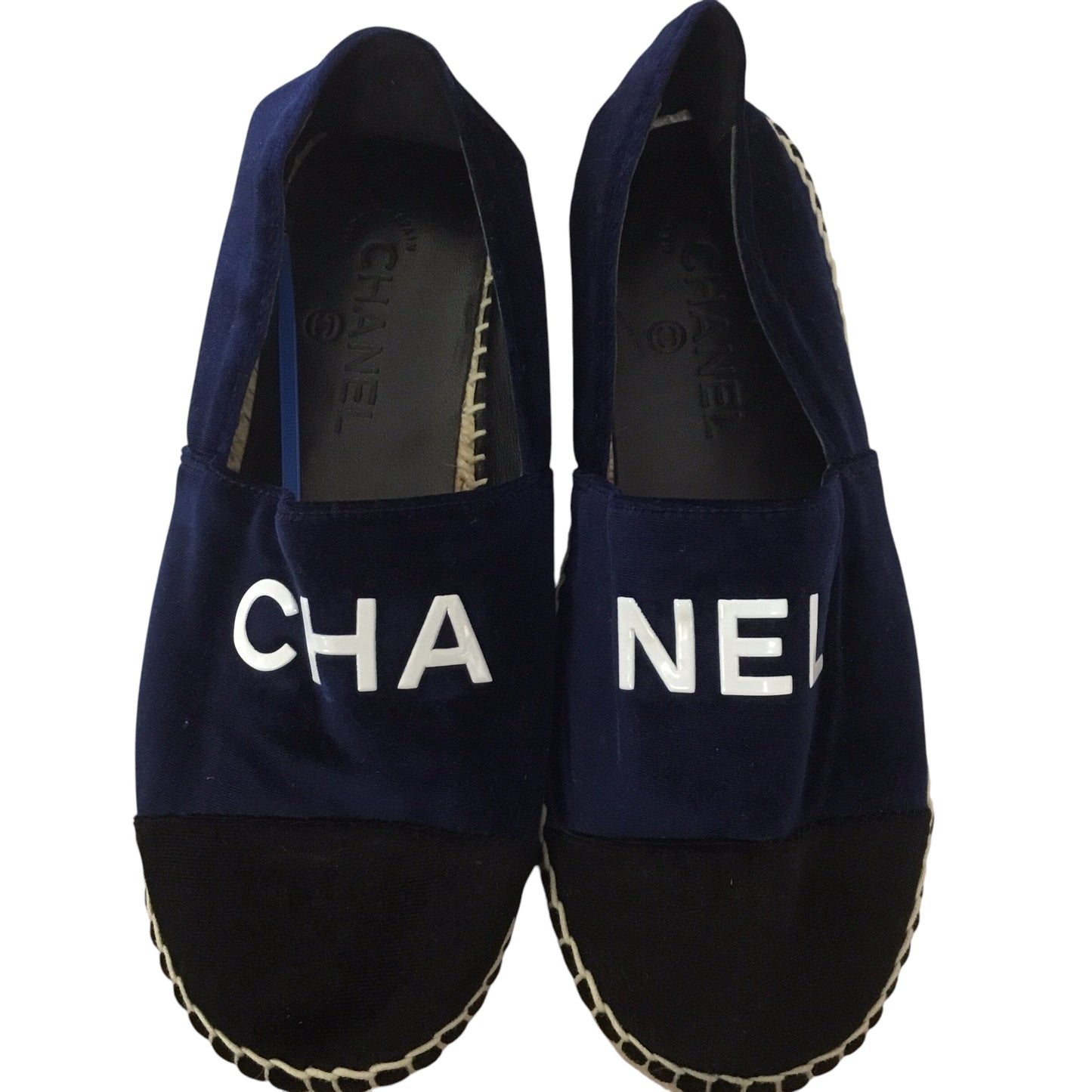 Shoes Luxury Designer By Chanel In Black & Blue, Size: 40