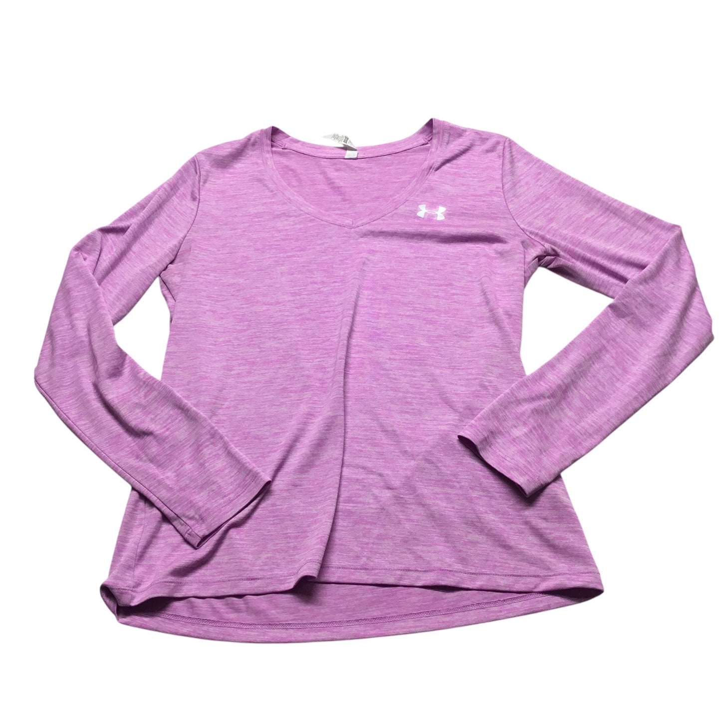 Athletic Top Long Sleeve Crewneck By Under Armour In Pink, Size: M