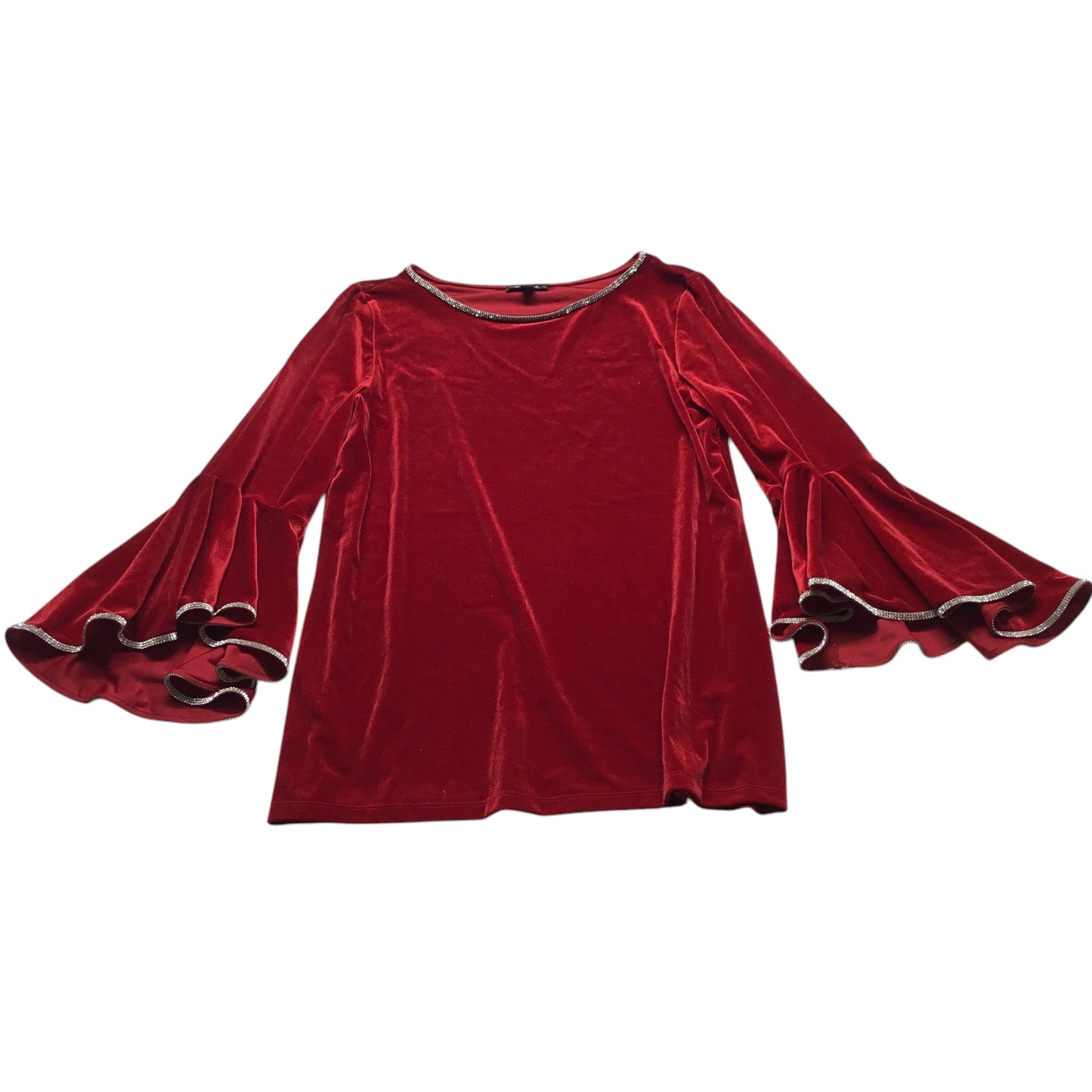 Top Long Sleeve By Clothes Mentor In Red, Size: L