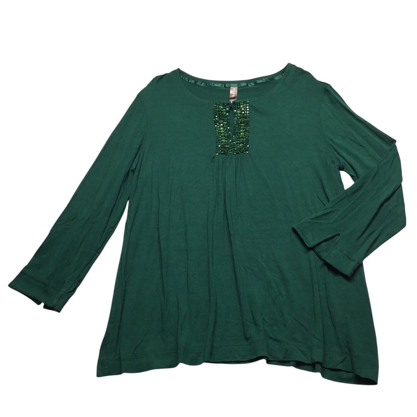 Top Long Sleeve By White Stag In Green, Size: M