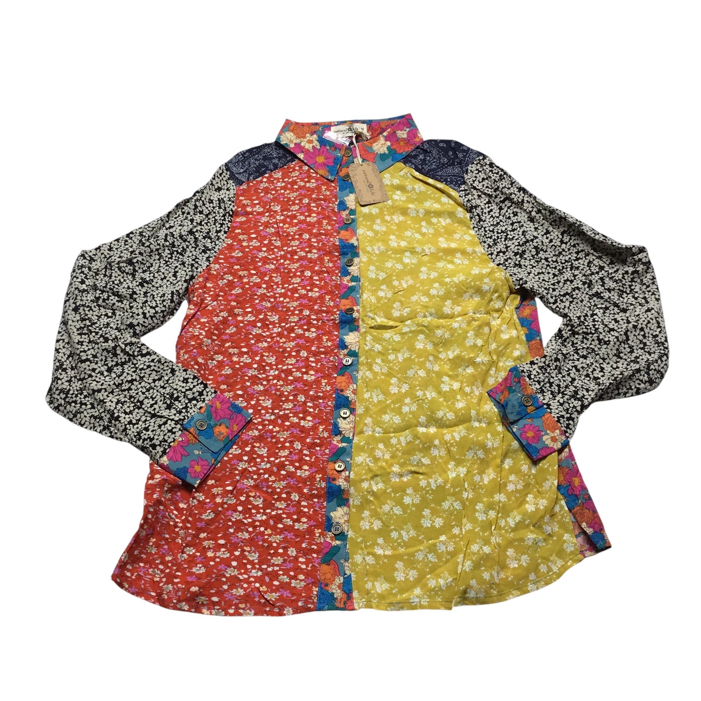 Top Long Sleeve By Natural Life In Multi-colored, Size: M