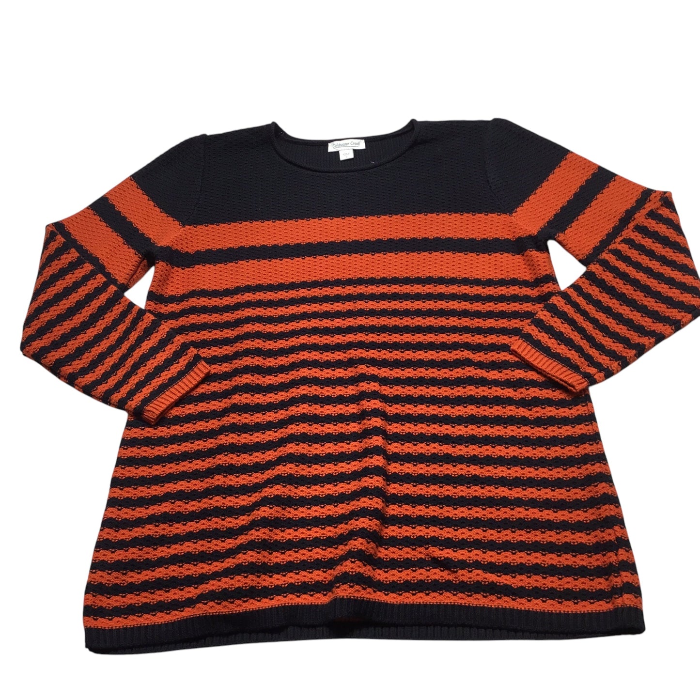 Sweater By Coldwater Creek In Blue & Orange, Size: L