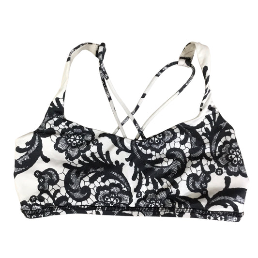 Athletic Bra By Lululemon In Black & White, Size: 6