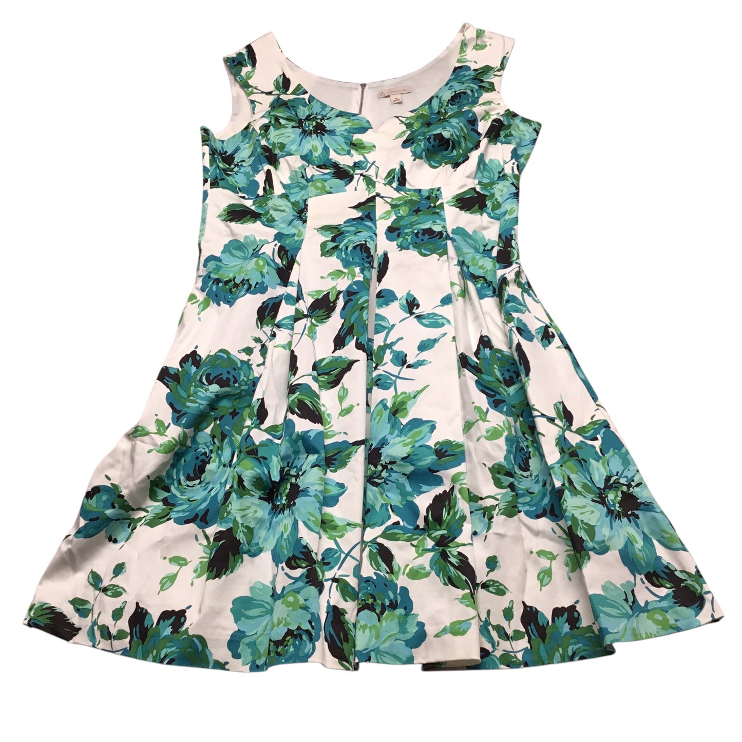 Dress Party Midi By Dressbarn In Green & White, Size: 16