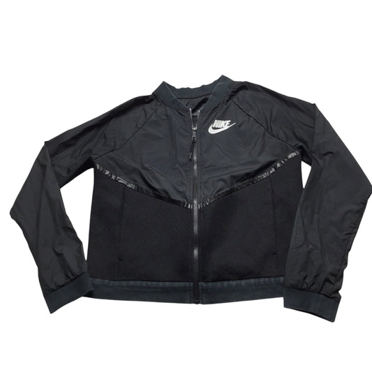 Athletic Jacket By Nike Apparel In Grey, Size: M