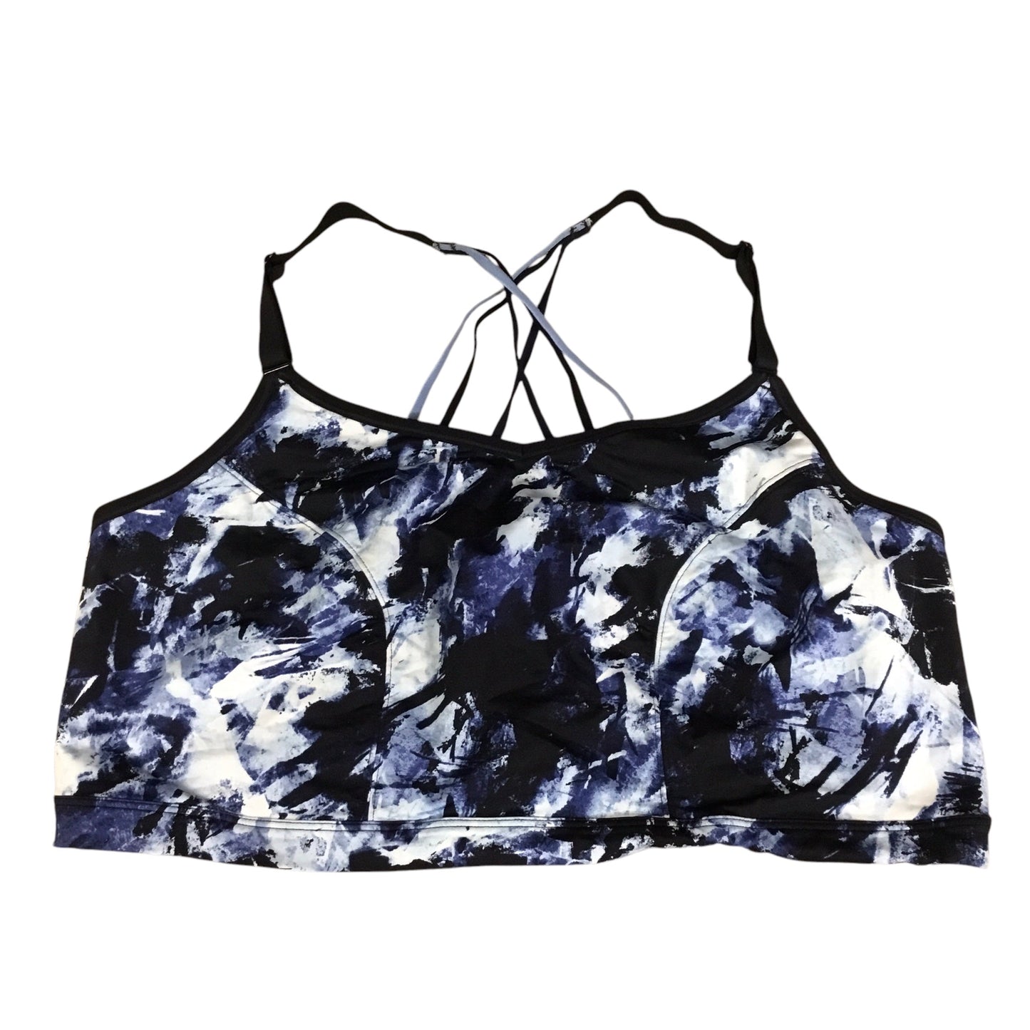 Athletic Bra By Livi Active In Black & Blue, Size: 4x