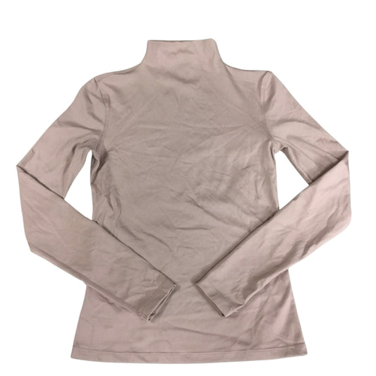 Athletic Top Long Sleeve Collar By Yogalicious In Brown, Size: Xs