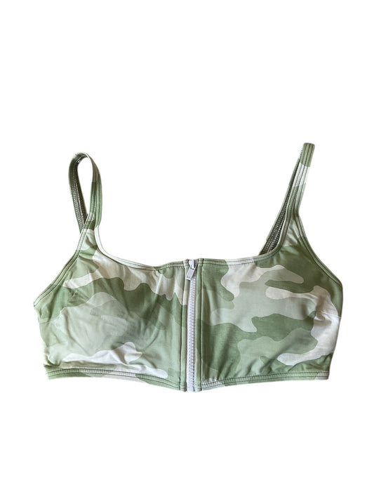 Swimsuit Top By Michael By Michael Kors In Camouflage Print, Size: M