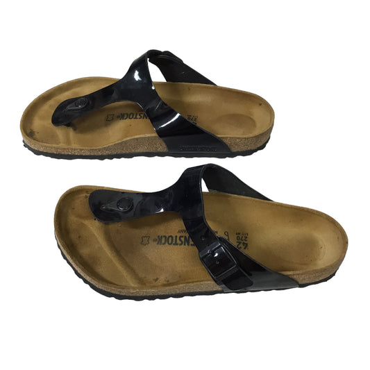 Black Sandals Flats Birkenstock, Size 42