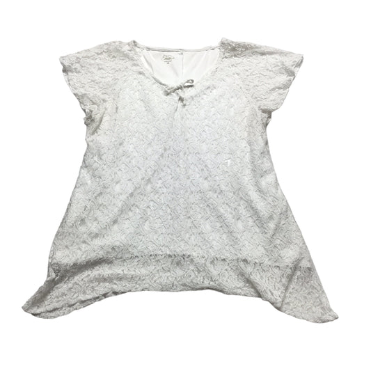 White Top Short Sleeve Simply Emma, Size 1x