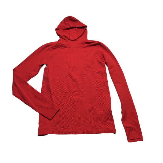 Athletic Top Long Sleeve Hoodie By Athleta In Red, Size: M