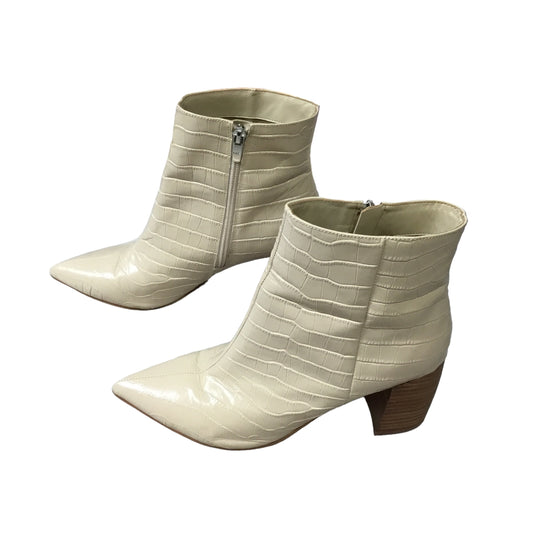 Boots Ankle Heels By Marc Fisher In Cream, Size: 9