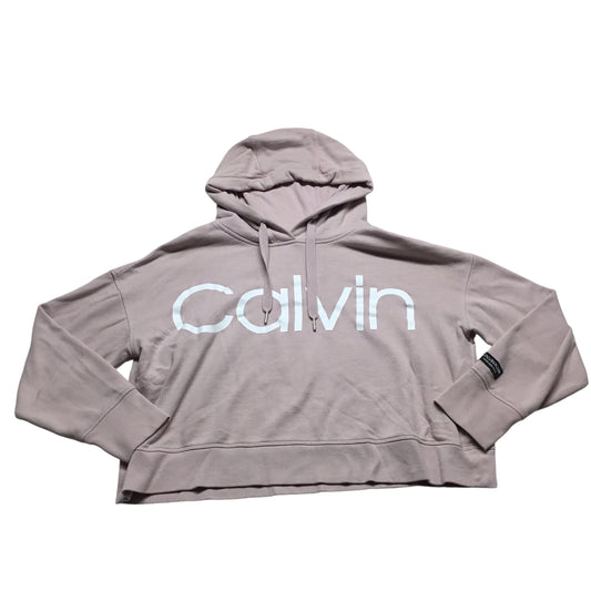 Sweatshirt Hoodie By Calvin Klein In Pink, Size: L