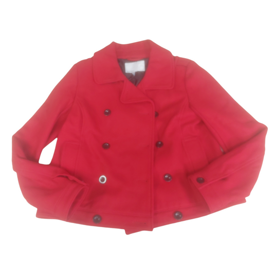 Coat Peacoat By Old Navy In Red, Size: M