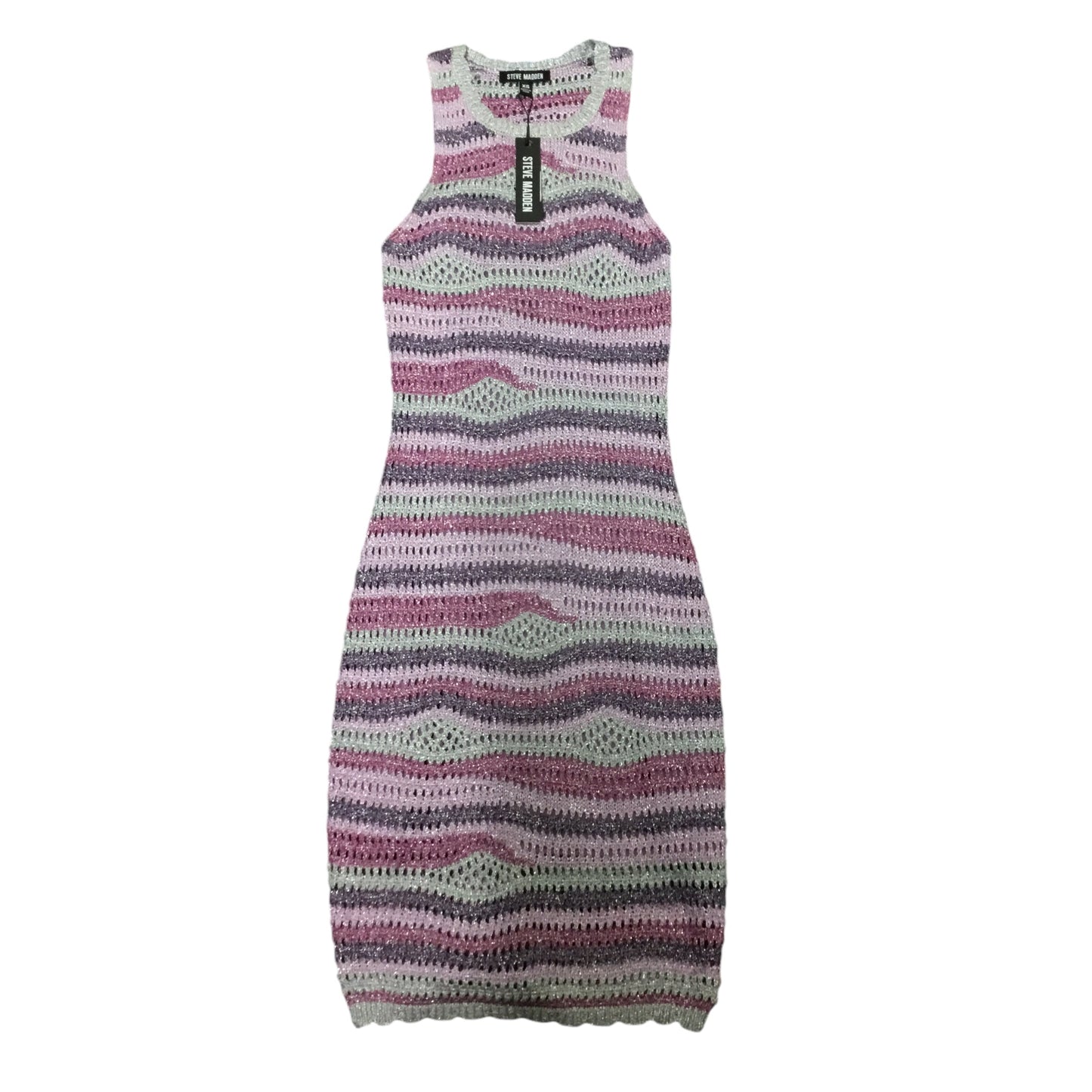 Dress Casual Midi By Steve Madden In Purple & Silver, Size: Xs