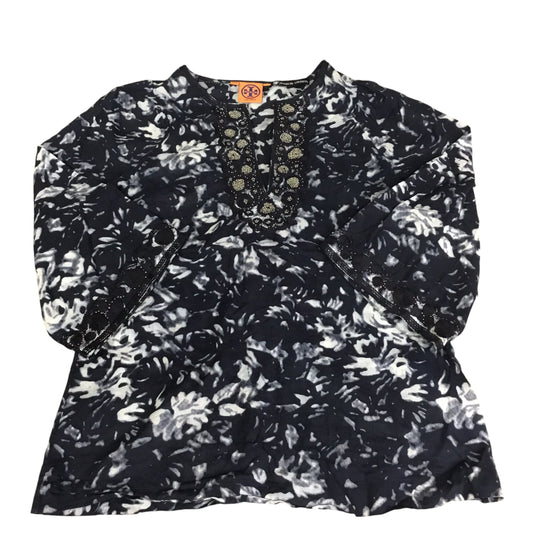 Top Long Sleeve By Tory Burch In Navy, Size: S