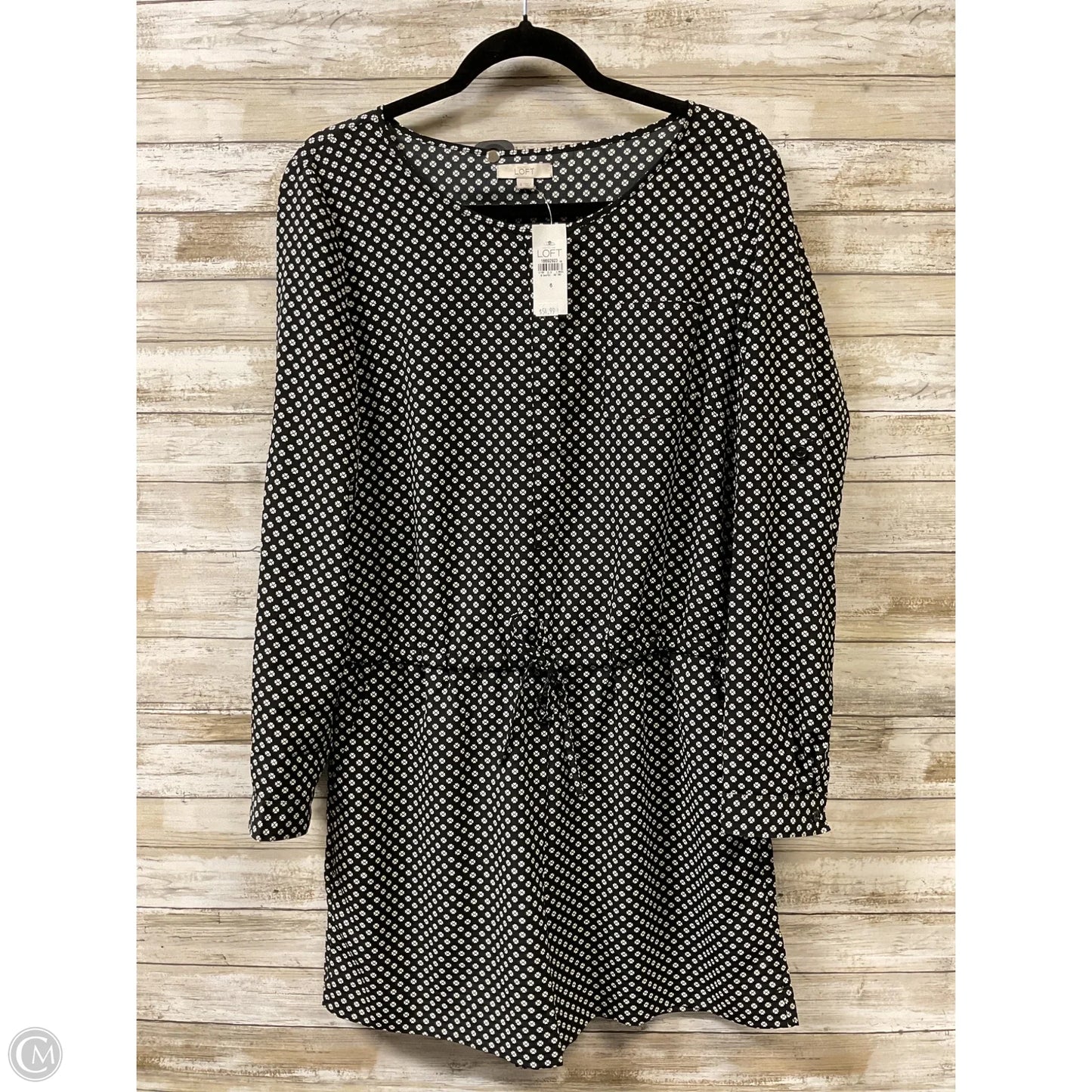 Romper By Loft In Black & White, Size: 6