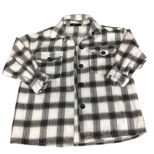 JACKET SHIRT FOREVER 21 in GREY & WHITE, Size: S