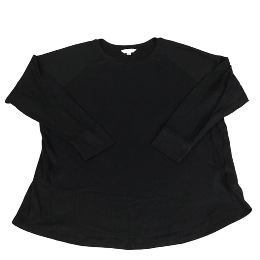 Top Long Sleeve Basic By Time And Tru In Black, Size: Xl