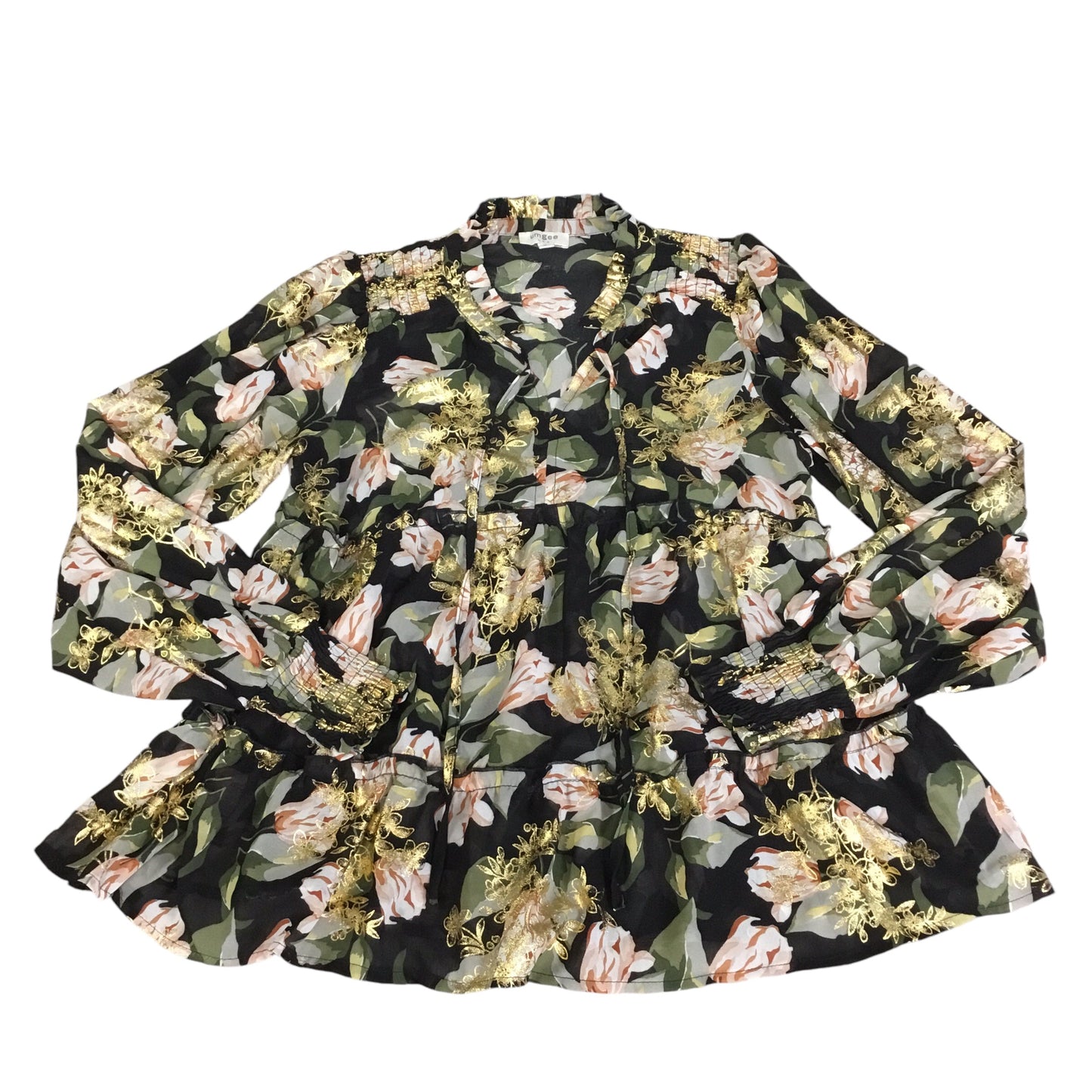 Top Long Sleeve By Umgee In Floral Print, Size: M